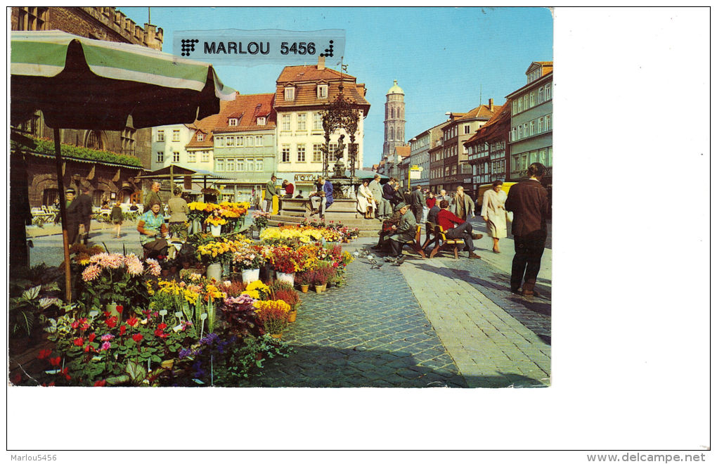 GOTTINGEN. Blumenmarkt Am Ganselieselbrunnen - Goettingen