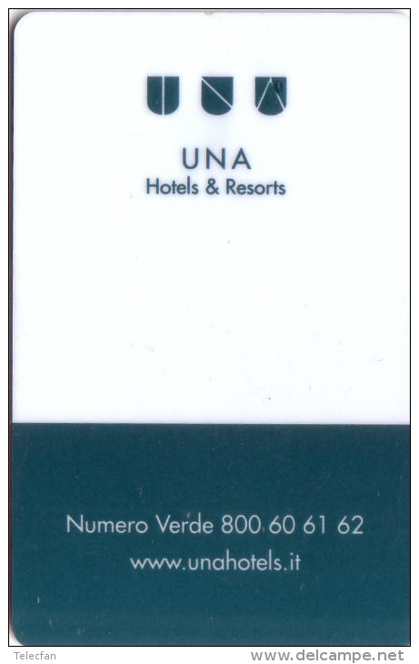 ITALY ITALIE ITALIA CARTE A PUCE CHIP CARD CLE HOTEL KEY UNA HOTEL  UT - Tarjetas-llave De Hotel