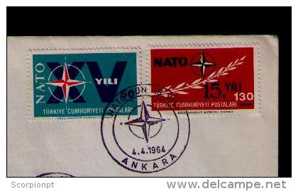 TURKIYE Ankara 1964 Fdc Pmk Cover OTAN NATO Sp2928 - NATO