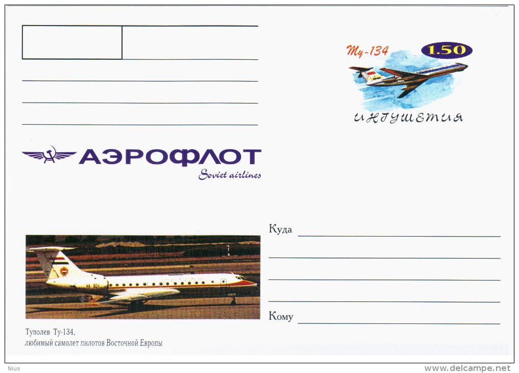 Republic Of Ingushetia, Russia, Tupolev Tu-134, Airliner Airship Plene Aviation - Other & Unclassified