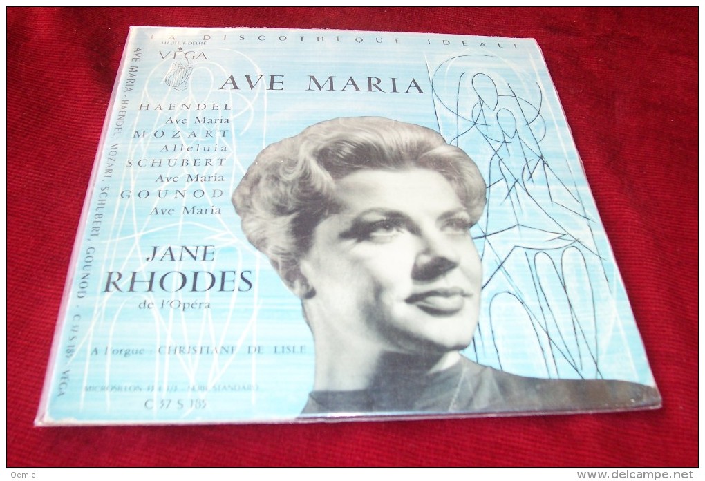 JANE RHODES  °  AVE MARIA   REF VEGA C 37 185 - Canciones Religiosas Y  Gospels