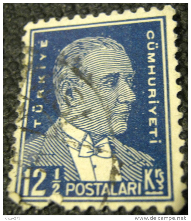 Turkey 1931 Kemal Ataturk 12.5k - Used - Oblitérés