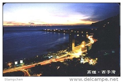 Taiwan Telephone IC Card IC10C014 Night Of Seashore Kaohsiung Scenery - Taiwan (Formosa)