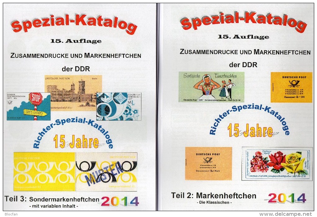RICHTER 2014 DDR Katalog Teil 2+3 Markenheftchen/SMH New 50€ Heftchen Abarten Booklet+error Special Catalogue Of Germany - Special Editions
