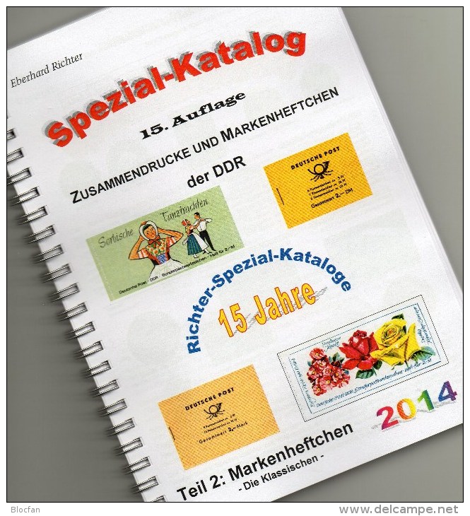 RICHTER 2014 DDR Katalog Teil 2+3 Markenheftchen/SMH New 50€ Heftchen Abarten Booklet+error Special Catalogue Of Germany - Ed. Spéciales