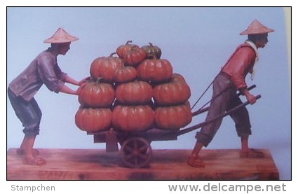 Taiwan Telephone IC Card IC07C007 Pumpkin Farmer Sculpture Culture - Taiwan (Formosa)