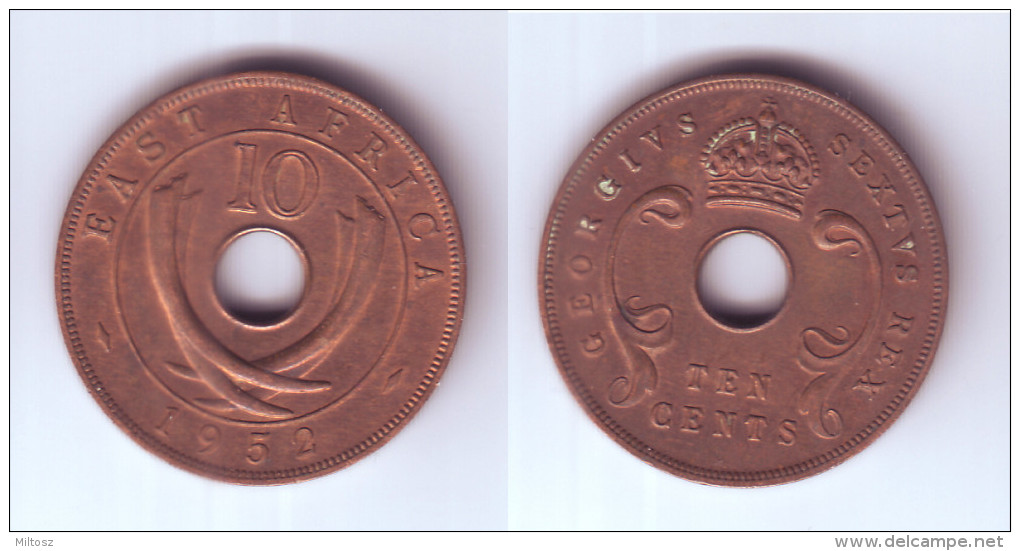 East Africa 10 Cents 1952 H - British Colony