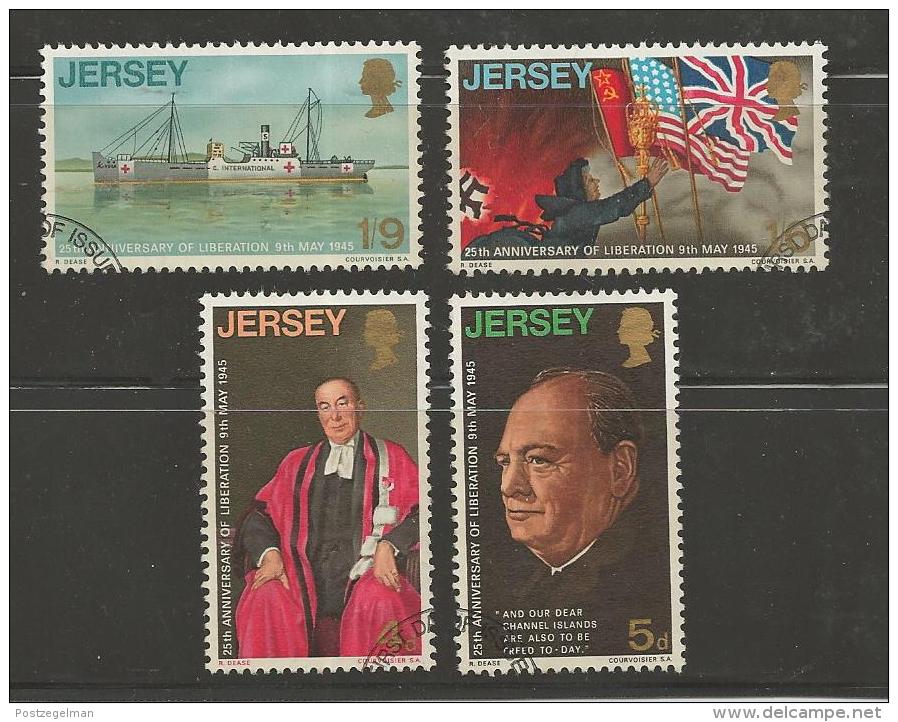 JERSEY, 1970, Cancelled To Order Stamps, 25 Year Liberated, Nrs. 26-29, #2037 - Jersey