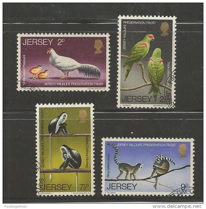 JERSEY, 1971, Cancelled Stamps, Endangered Animals, Nrs. 49-52, #2040 - Jersey