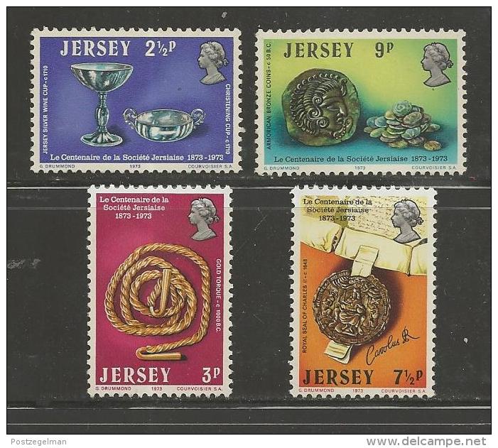 JERSEY, 1973, Mint Never Hinged Stamps, Society Jersey Nrs.77-80, #4214 - Jersey