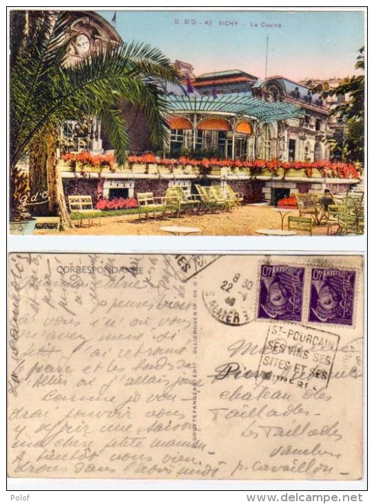 VICHY - Le  Casino  - Cachet Daguin De SAINT POURCAIN   (66008) - Vichy