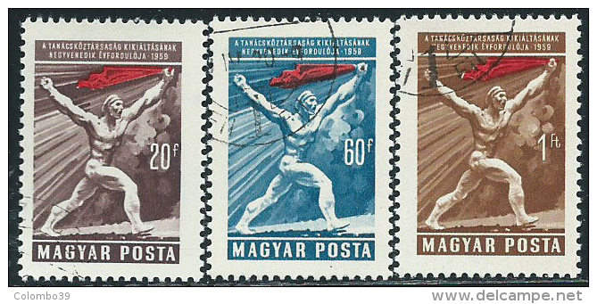 Ungheria 1959 Usato -Mi.1578/80  Yv.1266/9;1273/5 - Usati