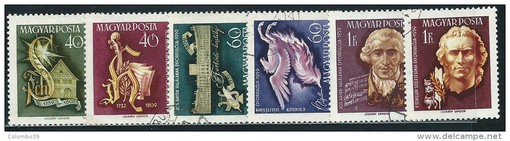 Ungheria 1959 Usato -Mi.1618/23  Yv.1308/13 - Usati
