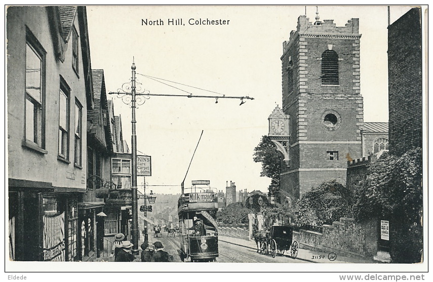 Colchester , North Hill Tramway Tram Advert Milkmaid  Envoi Pineau Bessy Sur Cure Yonne - Colchester