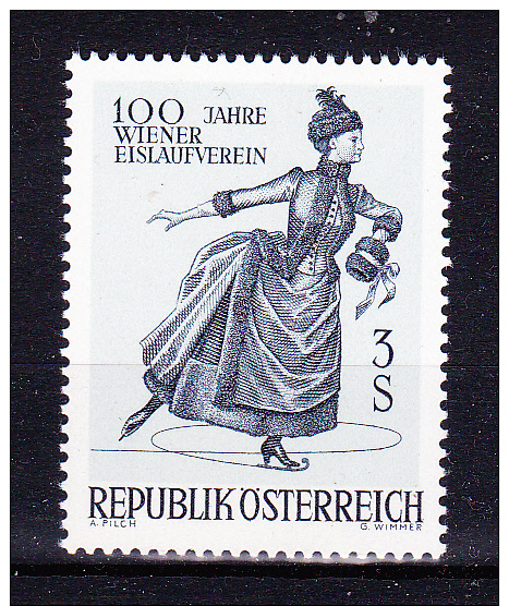 Austria  1967 .  Skating   -  Y&T  #  1066 Cv  0.80  E , **  M N H , V V F - Unused Stamps