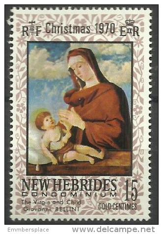 New Hebrides - 1970 Christmas 15c MH *   Sc 142 - Unused Stamps