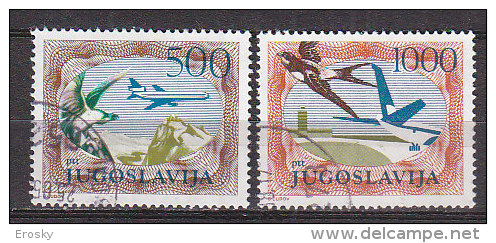 PGL P0421 - YUGOSLAVIE AERIENNE Yv N°59a/60a - Airmail