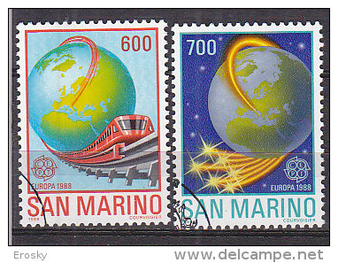 Y8931 - SAN MARINO Ss N°1221/22 - SAINT-MARIN Yv N°1179/80 - Gebruikt