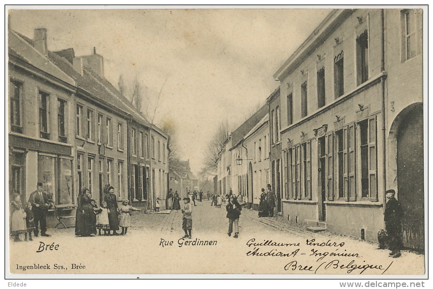 Brée Rue Gerdinnen Edit Ingenbleek  Timbrée 1904 Vers M. Perroud Cluses Haute Savoie - Bree