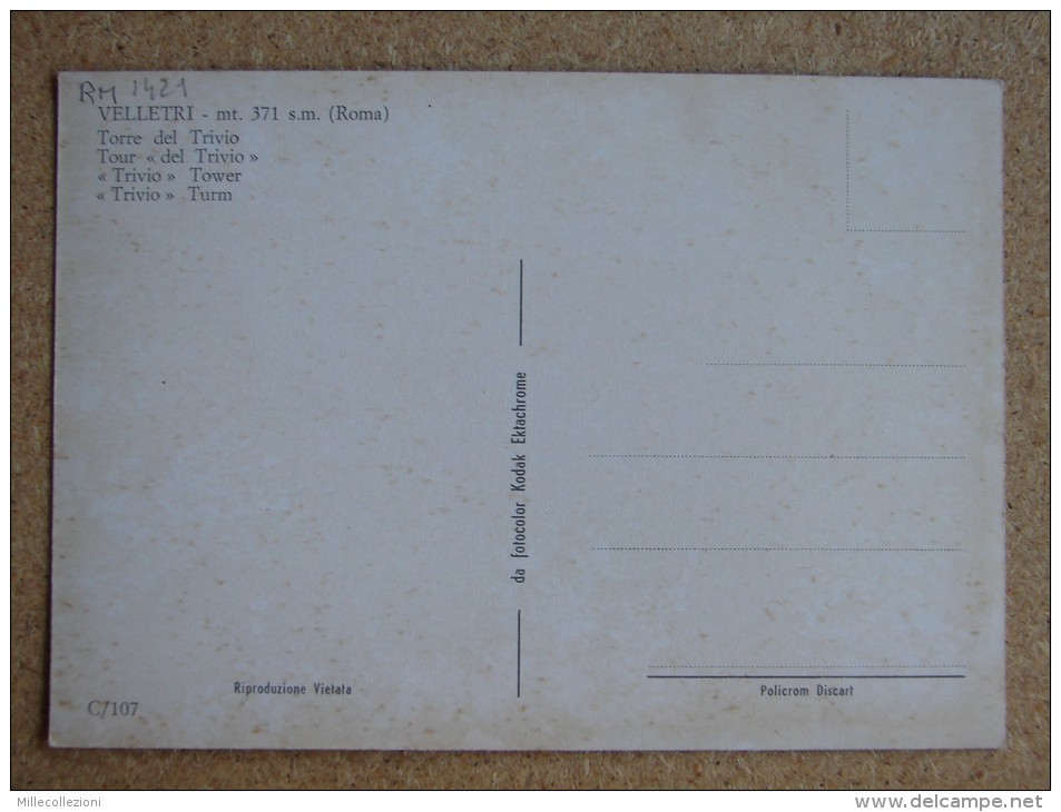 Rm1421)  Velletri - Torre Del Trivio - Velletri