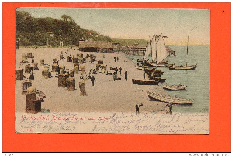 HERINGSDORF , Strandparthie Mit Dem Kulm (couleur) - Autres & Non Classés