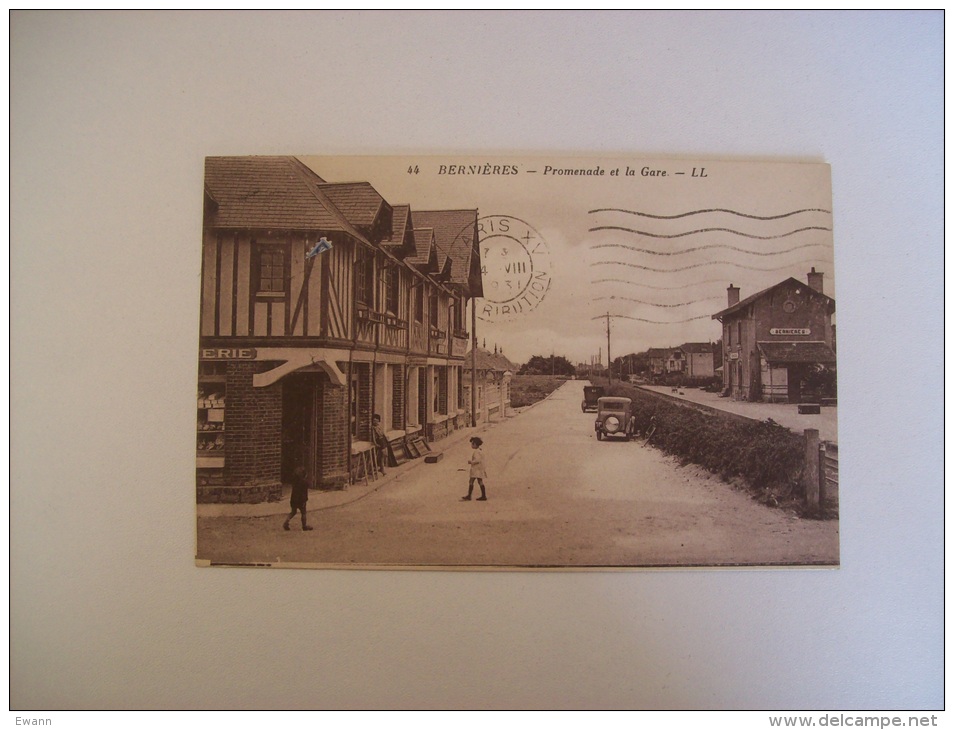 Carte Postale Ancienne De Bernières-Promenade Et La Gare - Autres & Non Classés