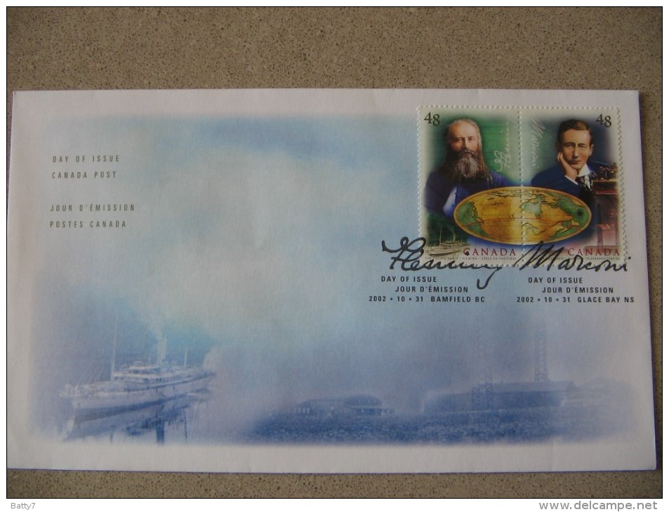 CANADA 2002 FDC FLEMING MARCONI - 2001-2010