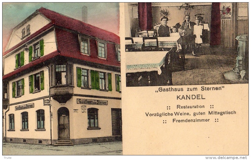 KANDEL GASTHAUS ZUM STERNEN RESTAURATION EN 1919 - Kandel