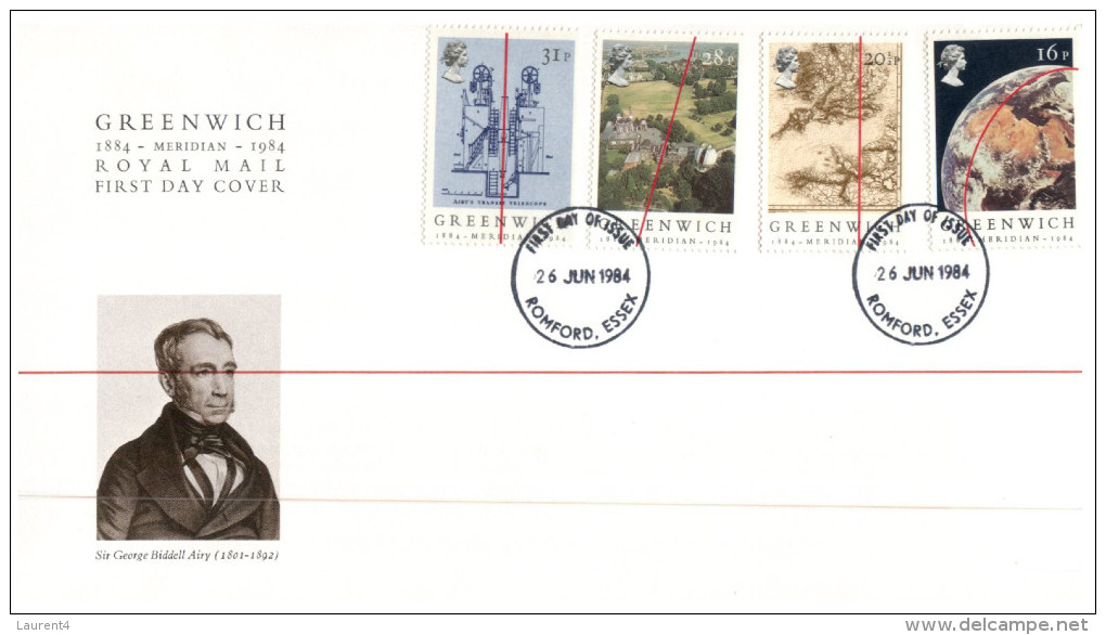 (PH 261) England FDC Cover - 1984 - Greenwich Meridian - 1971-1980 Decimal Issues