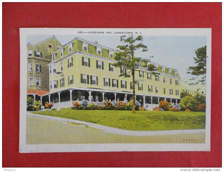 Jamestown   RI   Gardiner Inn   1938 Cancel -ref 1290 - Autres & Non Classés