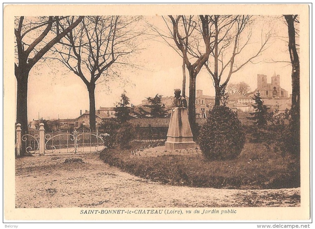 Dépt 42 - SAINT-BONNET-LE-CHÂTEAU, Vu Du Jardin Public - Andere & Zonder Classificatie