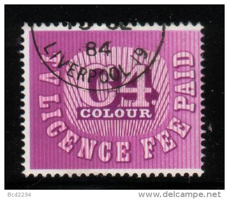 GB TELEVISION LICENCE REVENUE 1981/85 C4 (£46) PURPLE & PINK  (1981) BAREFOOT #23 - Fiscaux