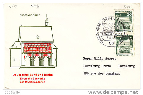 D-Bonn 1967. Dauermarke Lorsch/Hessen (5.463) - Briefe U. Dokumente
