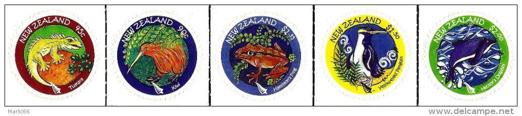 New Zealand - 2007 - New Zealand Fauna - Mint Self-adhesive Stamp Set - Neufs