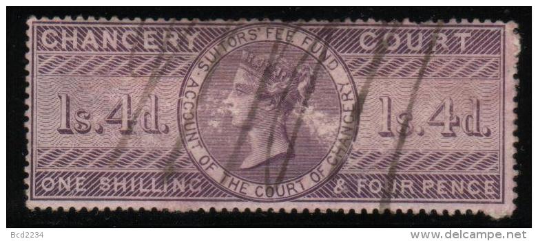 GB CHANCERY COURT REVENUE 1857 1/4 LILAC WMK MACES PERF 14 BAREFOOT #65 - Fiscaux