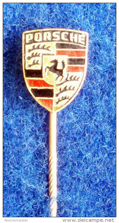 PORCHE , VINTAGE ENAMELED PIN - Porsche