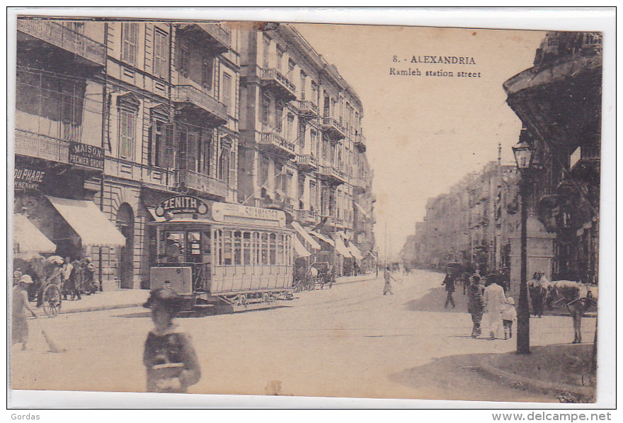 Egypt - Alexandria - Ramleh Station Street - Tram - Alexandrië