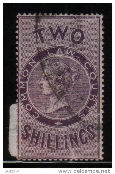 GB COMMON LAW COURTS REVENUE 1865 2/- LILAC BAREFOOT #02 - Fiscaux