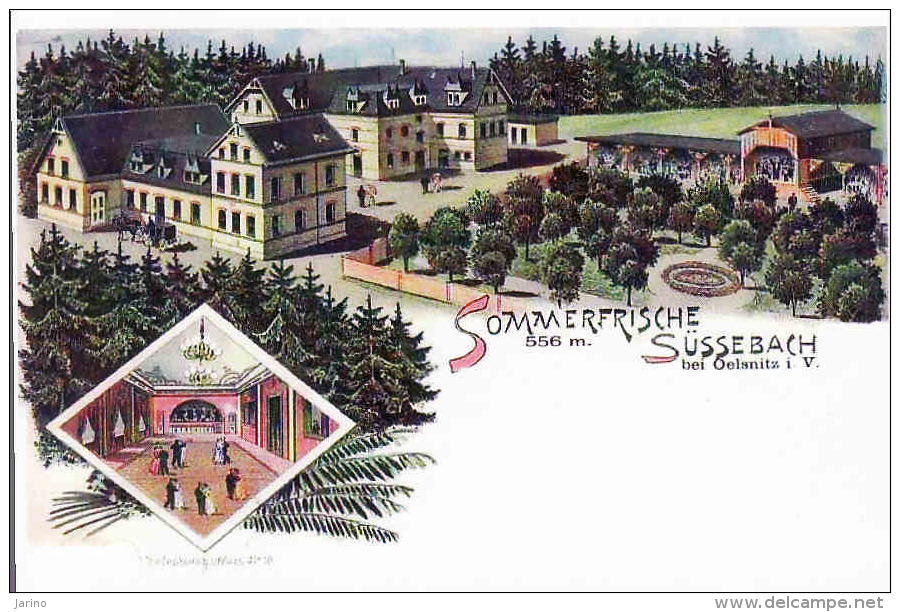 Deutschland, Sachsen, Sussebach Bei Oelsnitz 1899, Litho,  Reproduction - Oelsnitz I. Erzgeb.