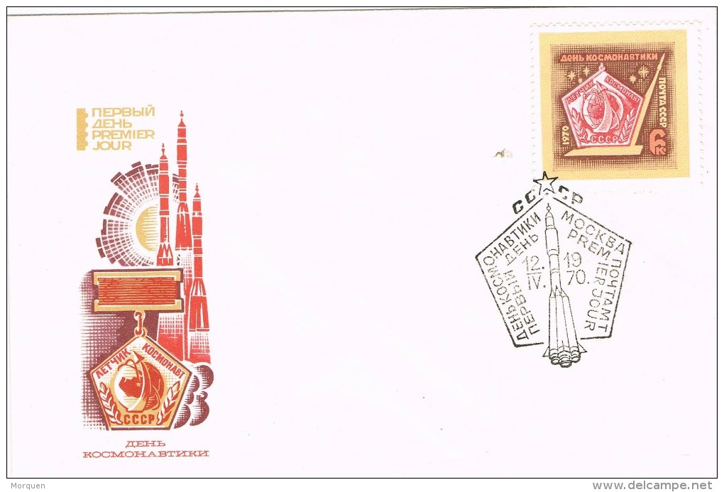 7927.  Carta RUSSIA, URSS Tema Espacio 1970 - Russie & URSS