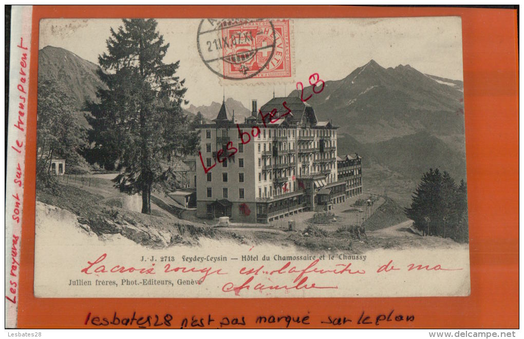CPA Suisse - Feydey Leysin - Hotel Du Chamossaire Et Le Choussy , Mars 2014 Div 227 - Fey