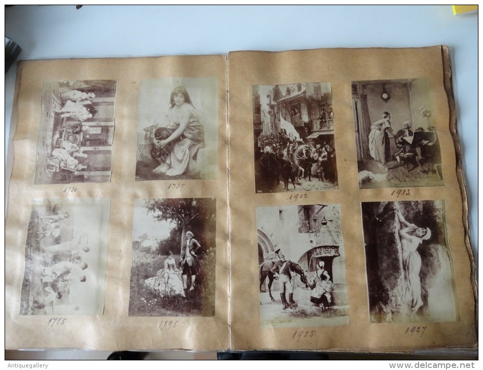 RARE : COLLECTIONS PHOTOGRAPHIQUES POSITIFS SUR VERRE MARQUES B.K & J.A (JEAN ANDRIEU PHOTOGRAPHE ?) 1816 - 1872 - Album & Collezioni