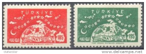 1959 Türkei 10 Jahre NATO  Is 2111-2 / Mi 1621-2 / Sc 1436-7 / YT 1423-4 Postfrisch / Neuf / MNH - OTAN