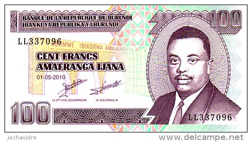 BURUNDI   100 Francs  Daté Du 01-05-2010             ***** BILLET  NEUF ***** - Burundi