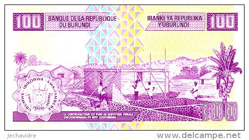 BURUNDI   100 Francs  Daté Du 01-05-2010             ***** BILLET  NEUF ***** - Burundi