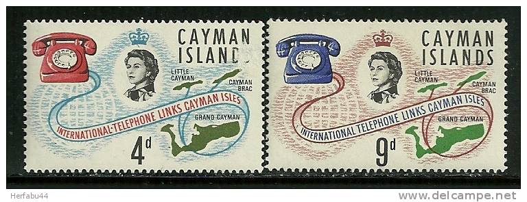 Cayman Islands      "Telephone Links"     Set    SC# 189-90 Mint - Caimán (Islas)