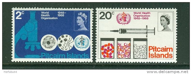 Pitcairn Islands   World Health Organisation   Set   SC# 95-96 MNH** - OMS