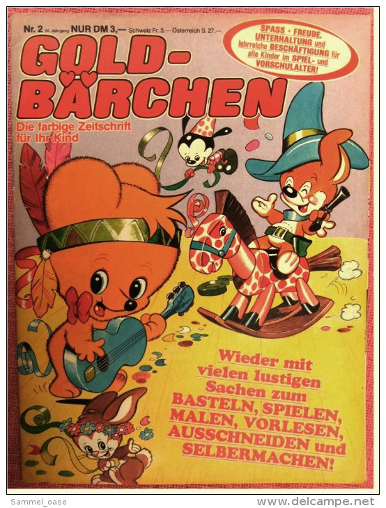 3 X Gold-Bärchen - Die Farbige Zeitschrift Fürs Kind - Basteln , Spielen , Malen , Vorlesen - Von 1989 / 1990 - Sonstige & Ohne Zuordnung