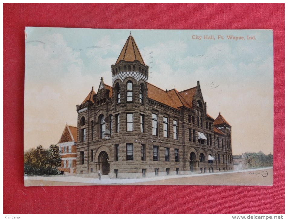 Indiana > Fort Wayne  City Hall 1909 Cancel   Ref 1292 - Fort Wayne