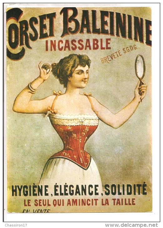 PUBLICITE  -lot De 2 Cartes -CORSET BALEININE -  Incassable  +Toilettes De Campagne Et Bains De Mer - Publicité